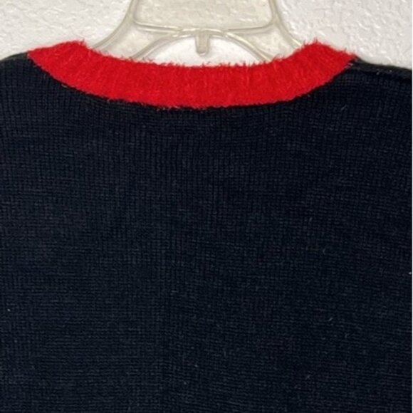 Christmas Sweater “Ugly” Llama Sz L (12-14) Black Sequins Cactus Stretchy - Picture 6 of 10